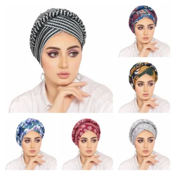 بونيه عمامة بنقشة عصرية