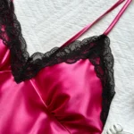 Elegant V-Neck Lace Nightgown — Image 3