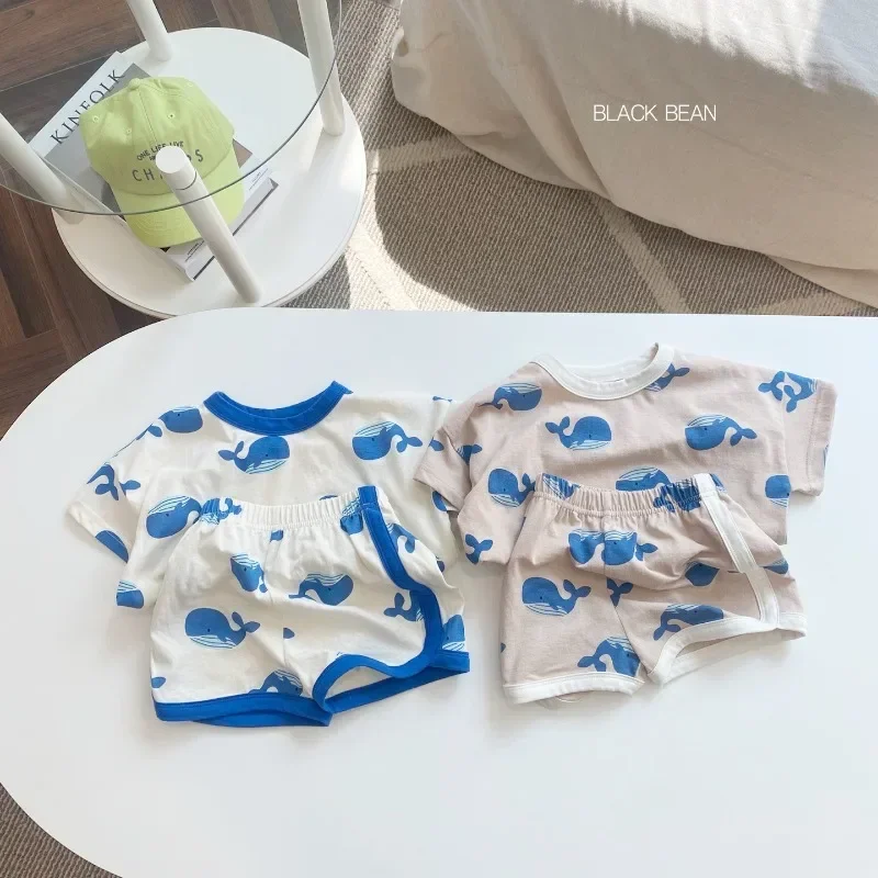 Kids' Dolphin Print Set with Shorts