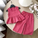 Baby 2-Piece Vintage Plaid Sleeveless Set — Image 2
