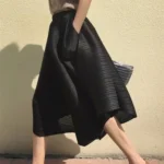 One-Size High Waist Asymmetric Wide-Leg Pants