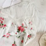 2-Piece Satin V-Neck Set with Lace Accents — Image 5