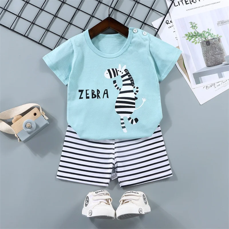 Kids' Striped T-Shirt and Shorts Set