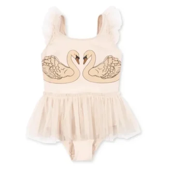 Baby Swan Print Swimsuit