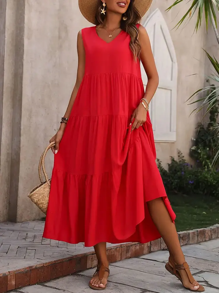 Elegant Yellow Summer Dress