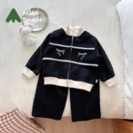 Girls' 2-Piece Casual Autumn Set with Zipper — Image 2