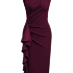 Vintage Sleeveless Round Neck Formal Dress — Image 6