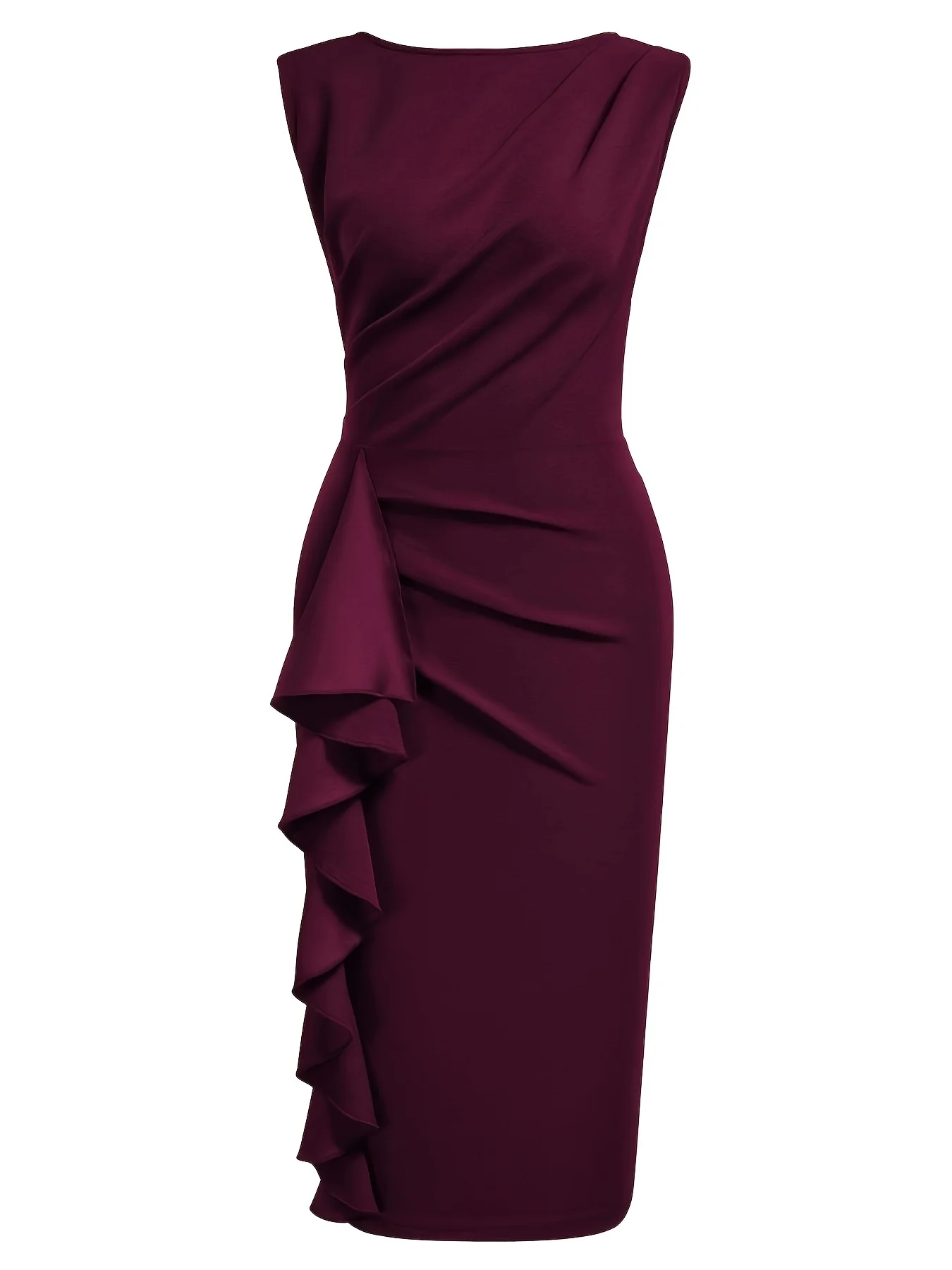 Vintage Sleeveless Round Neck Formal Dress
