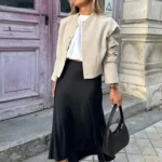 تنورة ساتان طويلة بخصر عالٍ — صورة 2