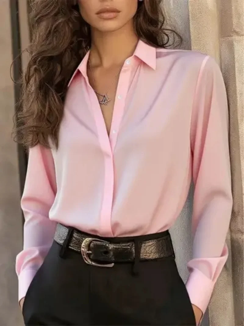 Elegant Long Sleeve Blouse with Buttons
