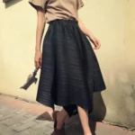 One-Size High Waist Asymmetric Wide-Leg Pants — Image 5
