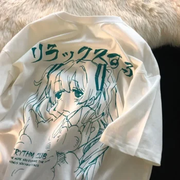 Japanese-Style Graphic Print T-Shirt