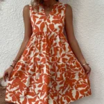 Boho Sleeveless V-Neck Summer Mini Dress — Image 3