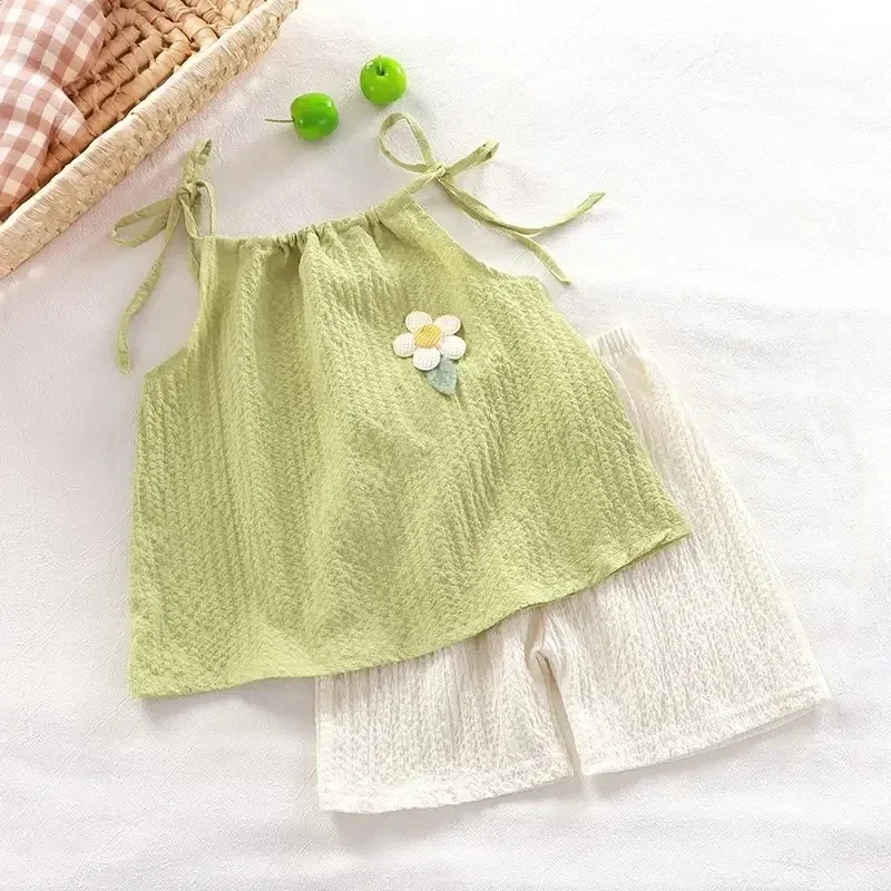 Girls' Floral Set with Vest