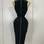 Bodycon Sleeveless V-Neck Dress — Image 4