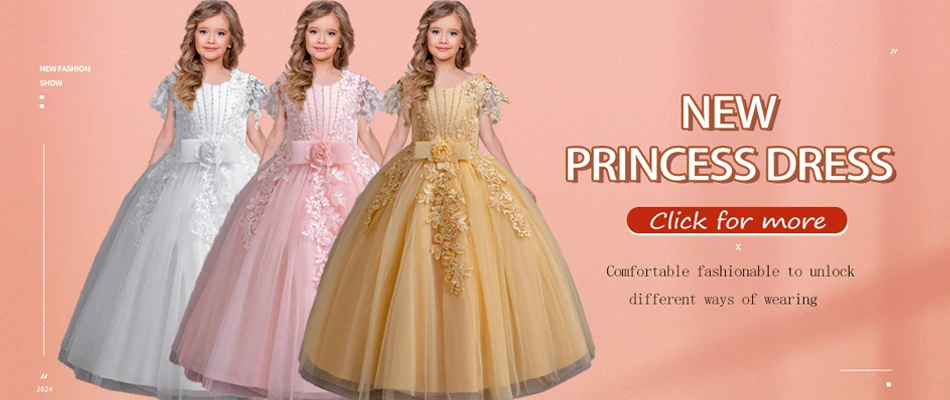Girls' Elegant Long Dress — Image 7