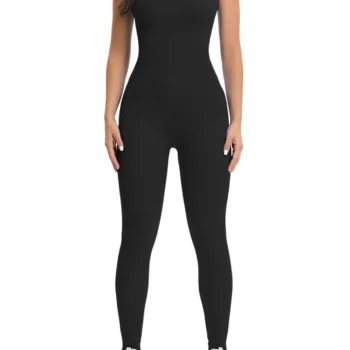 Slim-Fit Ribbed Jumpsuit