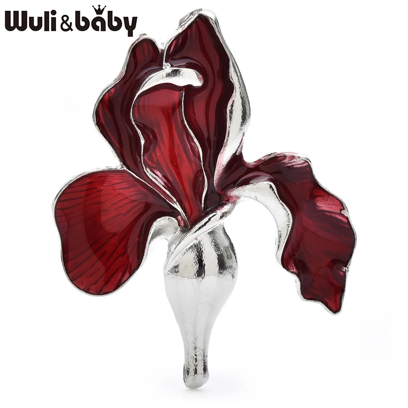 Enamel Orchid Brooch