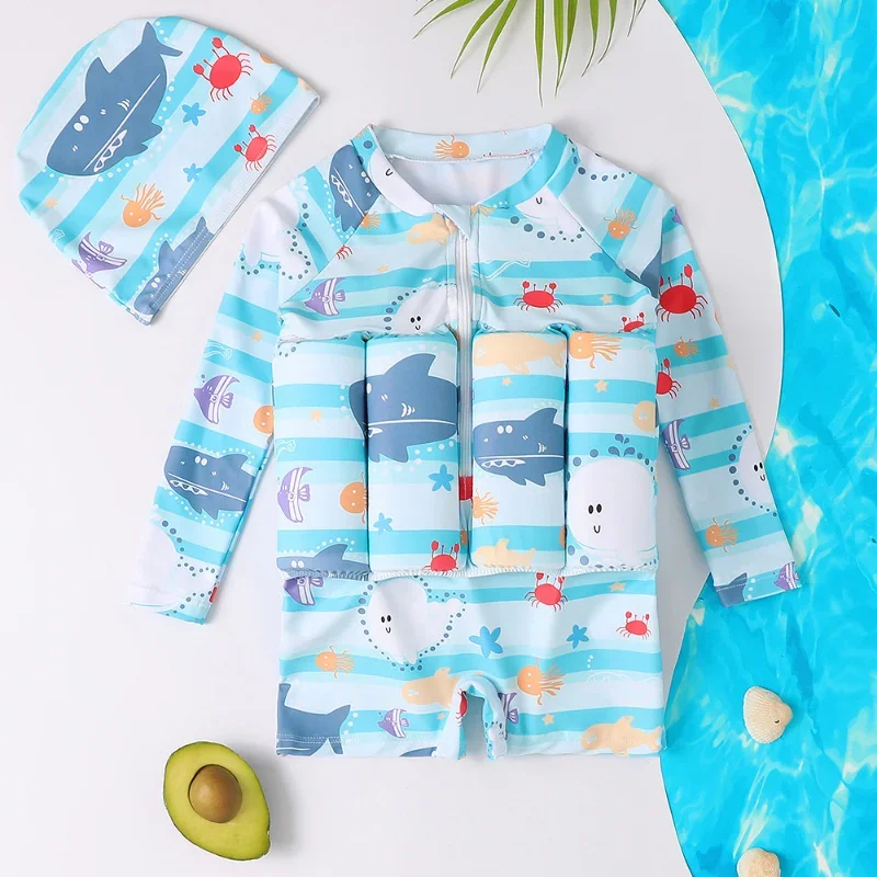 Kids' One-Piece Swimsuit with Playful Print