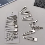 طقم 8 مشابك شعر معدنية للغرّة