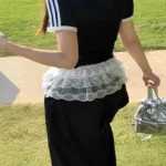 Korean-Style Lace Layered Mini Skirt — Image 3
