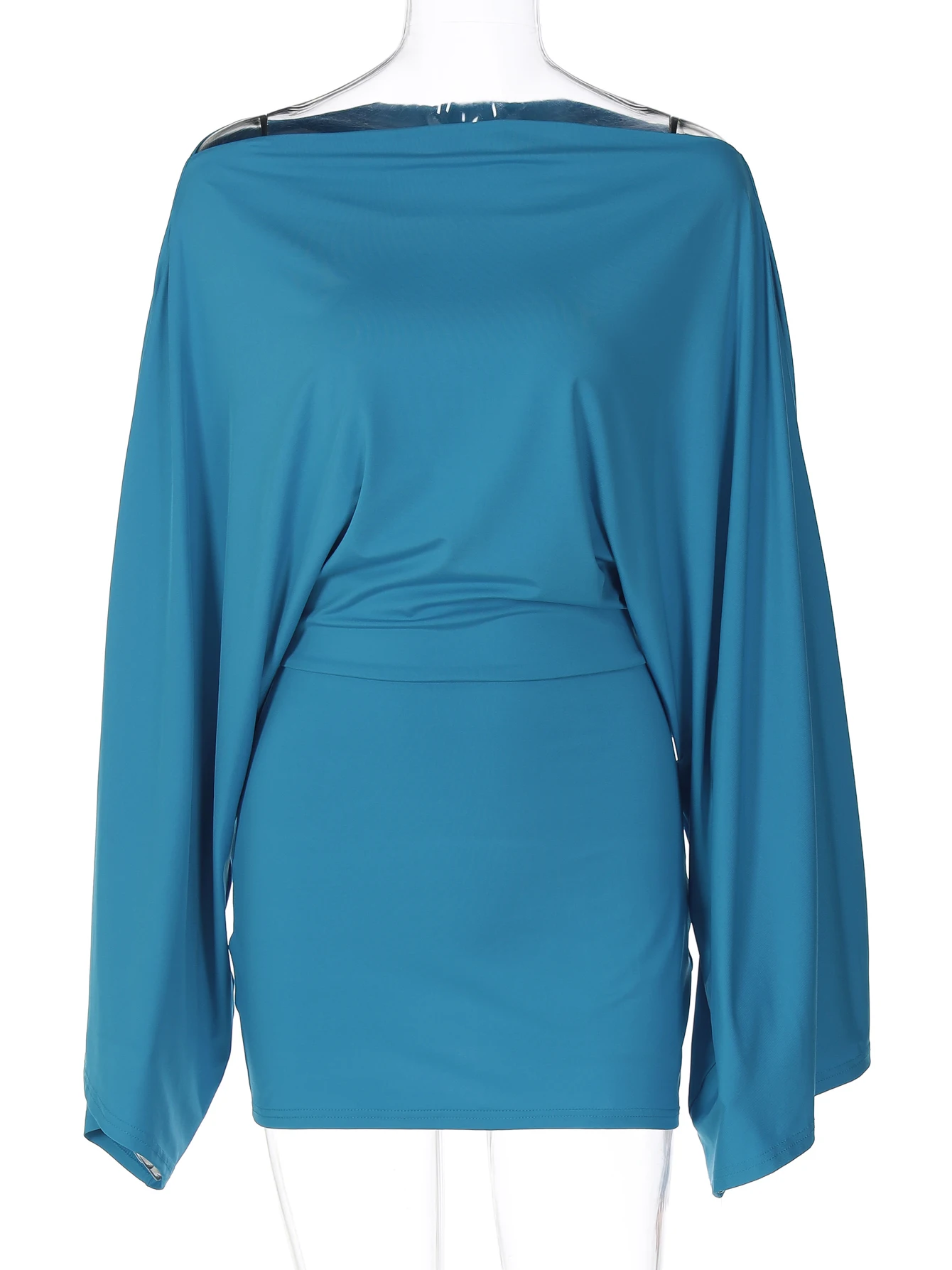 Loose Flare Sleeve Ruffled Dress