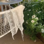 White Lace Triangle Headband — Image 6