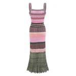 Stretchy Zigzag Pattern Knit Dress — Image 2