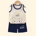 Kids' Multicolor Summer Vest and Shorts Set — Image 2