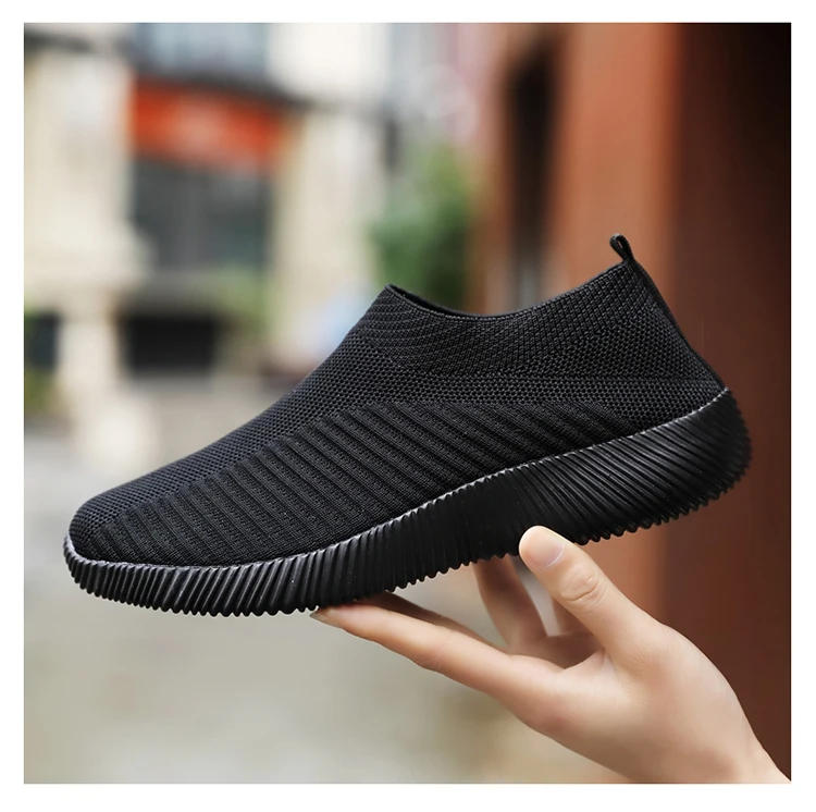 Women's Slip-On Shoes with Rubber Sole