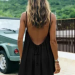 Loose Off-Shoulder Dress with Straps