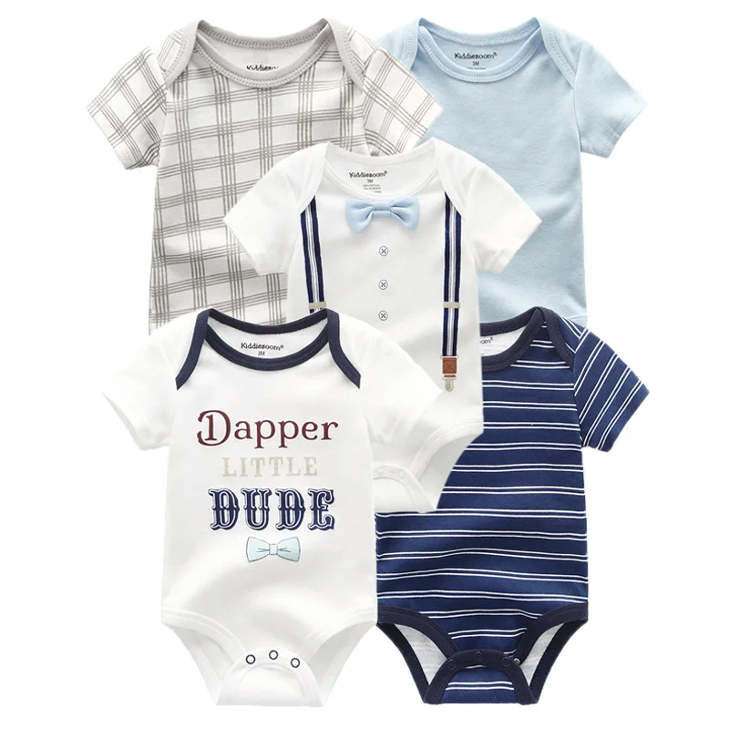 Newborn 5-Piece Short Sleeve Romper — Image 13