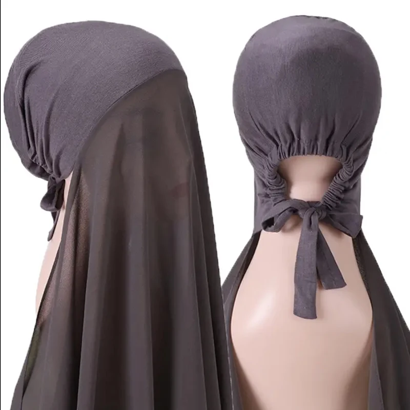 Instant Hijab with Underscarf and Chiffon Shawl
