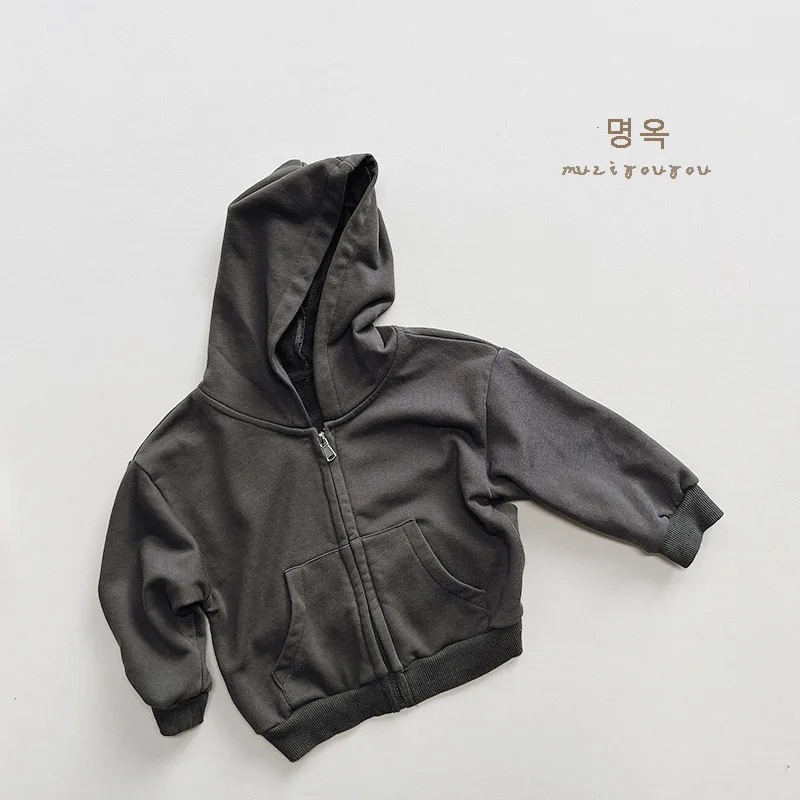 Boys' Solid Hooded Jacket