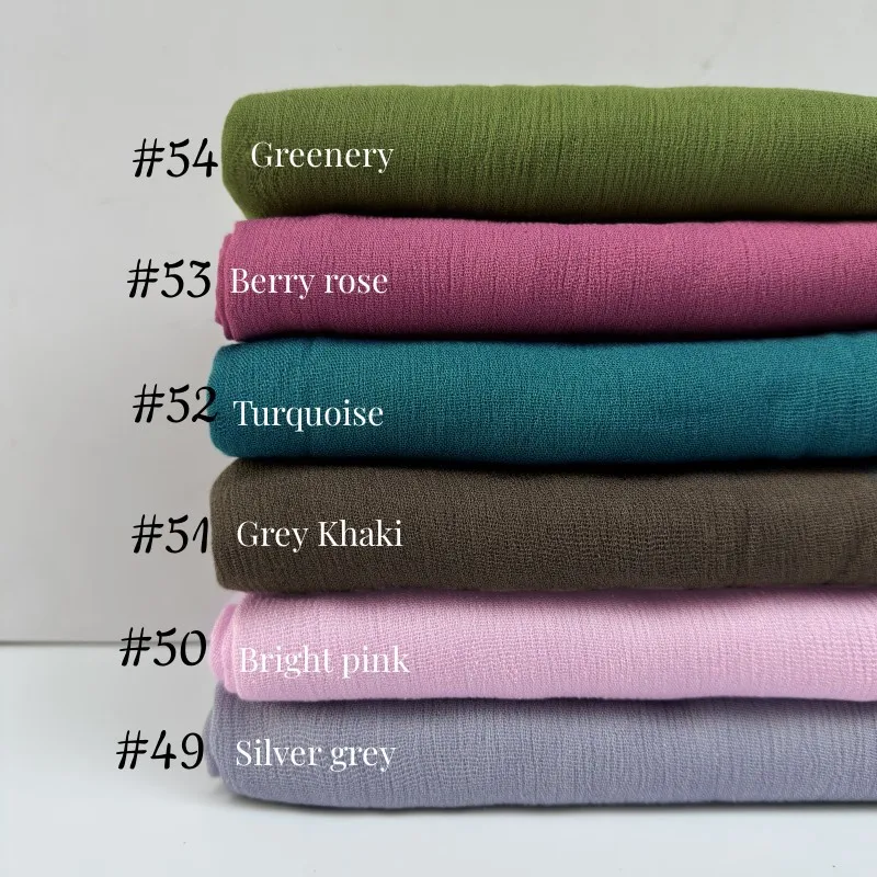 Solid Cotton Hijab with Fringe — Image 15