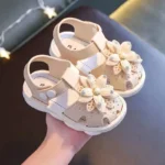 حذاء سادة صيفي بفيونكة للأطفال — صورة 2