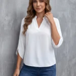 Elegant V-Neck Summer Blouse — Image 5