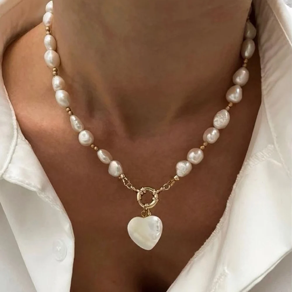 Elegant Pearl Asymmetric Necklace