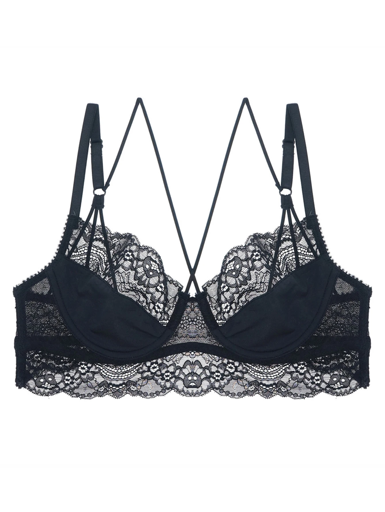 Floral Lace Underwire Bra