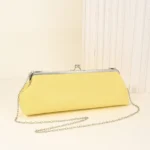 Faux Leather Evening Bag with Clasp — Image 6