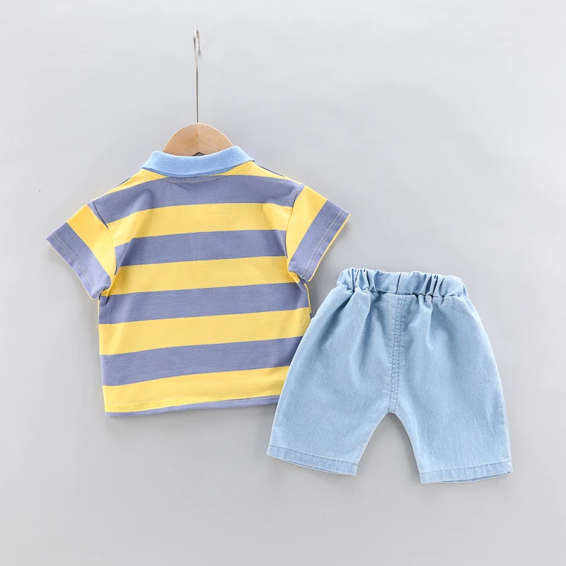 Boys' Polo and Denim Shorts Set
