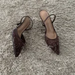 Slingback Heels with Beaded Embroidery — Image 4