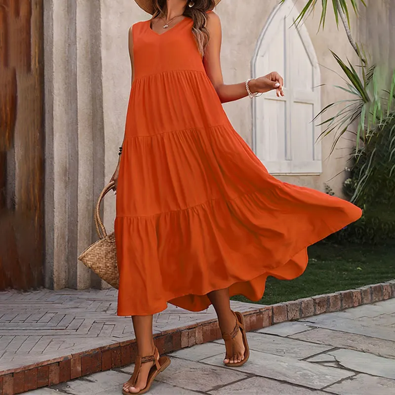 Elegant Yellow Summer Dress