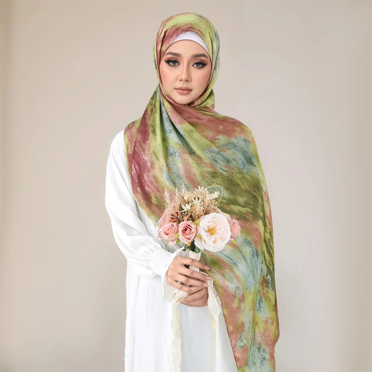 طرحة ساتان طويلة — صورة تفصيلية 15