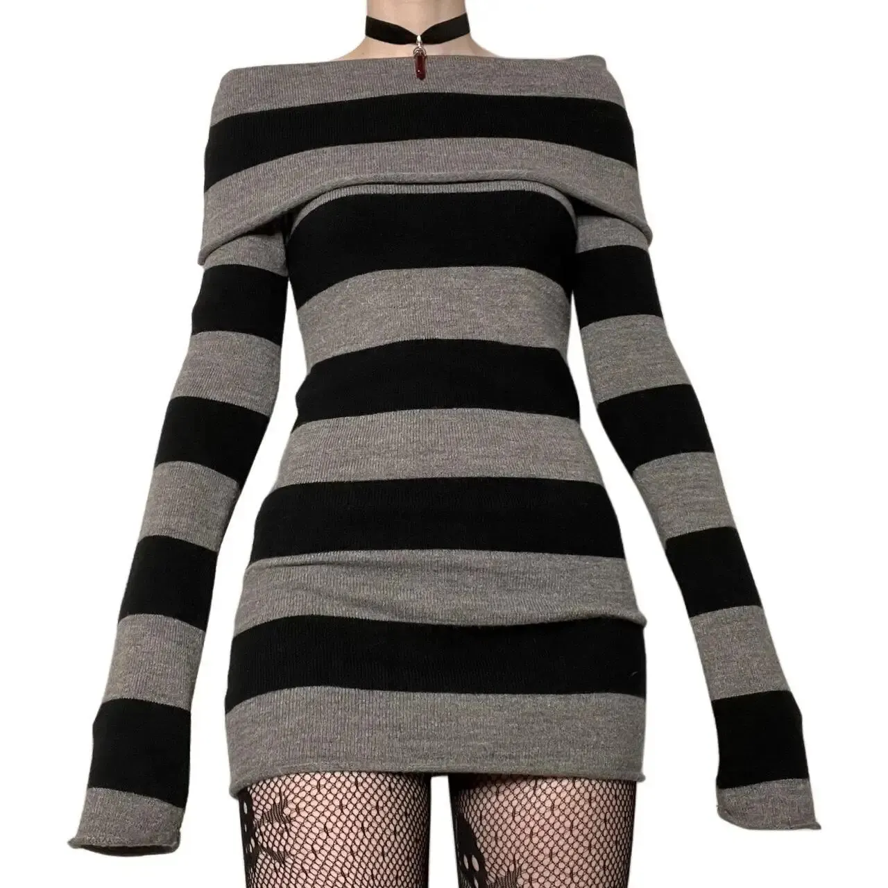 Bodycon Striped Mini Dress
