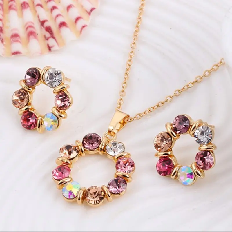 3-Piece Gold-Tone Necklace and Earring Set