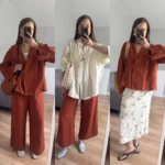 طقم واسع الساق كتّان — صورة 3