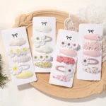 Kids' 5-Piece Printed Hair Clip Set — Image 3