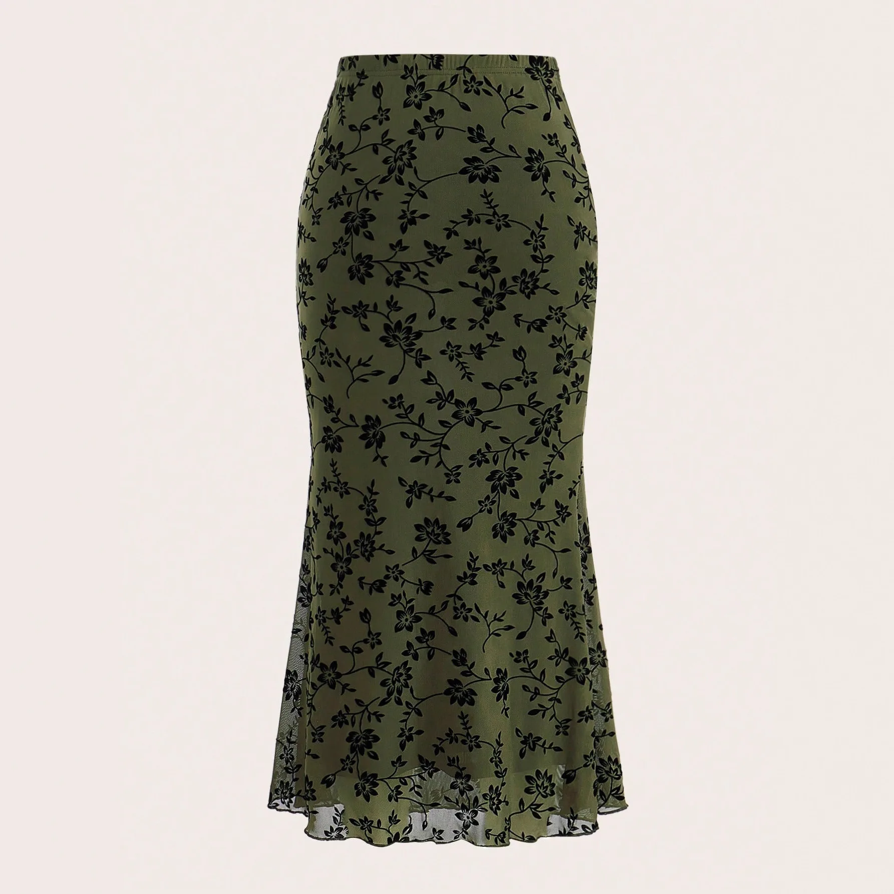 Long Dark Green Skirt