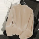 Satin Long Sleeve Round Neck Shirt — Image 3
